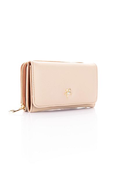 Getcho Dilaye Women's Mink Leather Large Wallet – Zippered Compartment, Card Holder, Snap Fastener Design