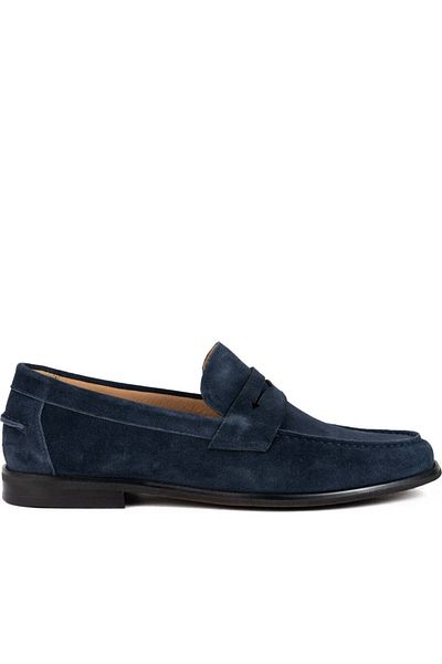 La Conte Blue Loafers Mens Shoes