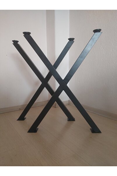 ELA FURNITURE X Metal Ayak - Masa Ayağı - Yemek Masası - 2 Adet Ayak 72 Cm