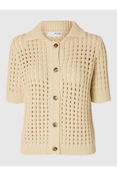 Selected Femme Strickjacke H kel-Look