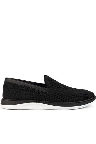 La Conte Black Moccasins Mens Shoes