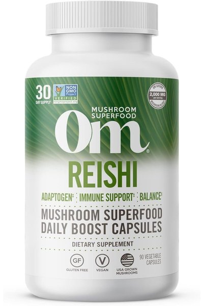 OM MUSHROOM OM REISHI MUSHROOM SUPERFOOD 90VCAPS