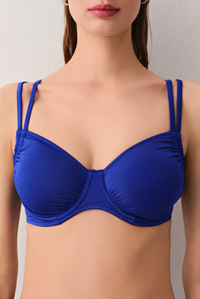 SUWEN Balenli Körüklü Toparlayıcı Bikini Üst