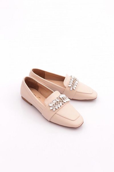 DGN 50085-23y Mocasnic cu cataramă din piatră de cristal pentru femei