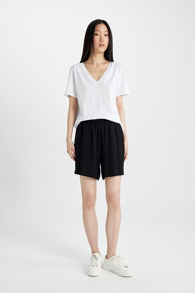 DeFacto High Waist Wide Leg Paperbag Belmando Shorts - T0883AZ24HS