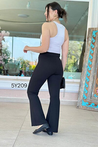 İnce Topuk Yarı İspanyol Ultra Likralı Pantolon 5y209