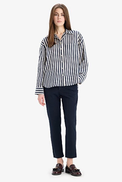 DeFacto Classic Chino Pants Normal Waist Basic Straight Pocket Ankle Length C1429Ax25Sp