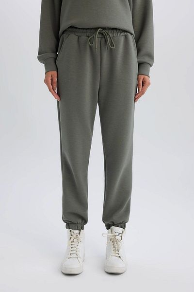 DeFacto DeFactoFit - Μακριά Jogger φούτερ με τσέπες, ελαστικό πόδι μέσης E3546AX24WN
