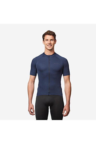 Decathlon Van rysel Discover Erkek Kısa Kollu Yol Bisikleti Forması Mavi
