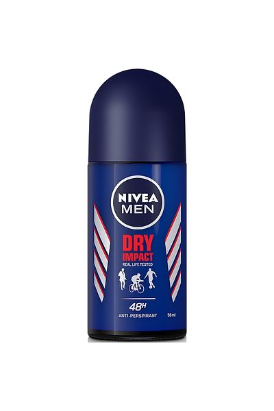 NIVEA مزيل عرق رول للرجال، تأثير جاف، 50 مل