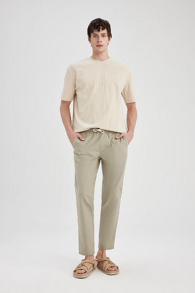 DeFacto Βαμβακερό Skinny Jogger παντελόνι - με κορδόνια στη μέση και ελαστικές τσέπες Z6475az24sp