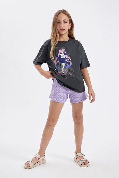 DeFacto Waffle Patterned Girl's Shorts - D0903A824HS