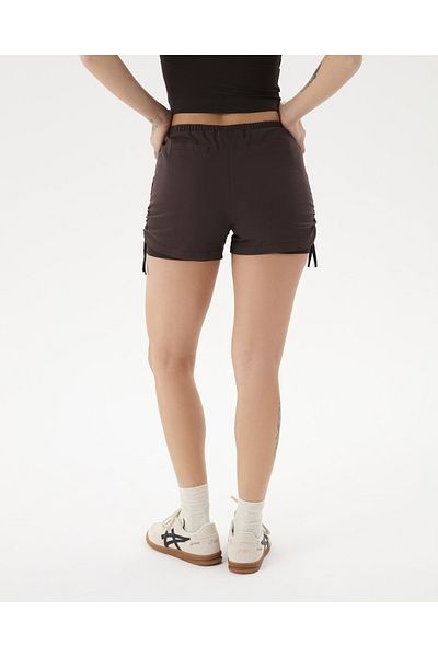 Ayma Active Brown Double Layer Drawstring Shorts