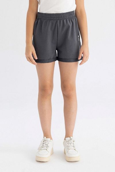 DeFacto Girl's Printed Elastic Waist Shorts D0905A824Hs