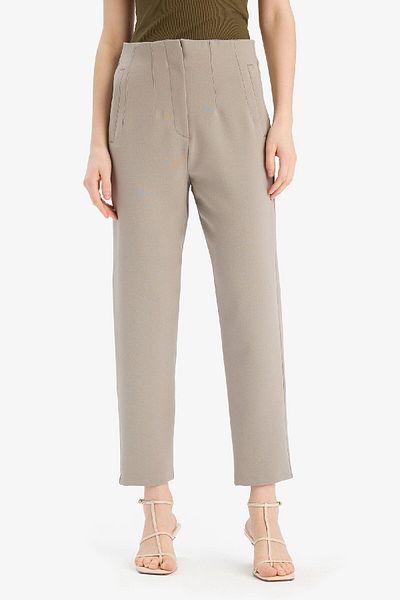 DeFacto Carrot Fit Crop-Stoffhose mit Reißverschluss, hoher Taille, schmalem Bein C2466ax25sp