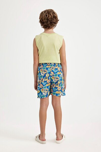 DeFacto Erkek Çocuk Desenli Deniz Şortu C1407A824HS