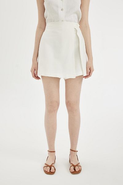 DeFacto Shortsrock aus Leinenmischung mit hoher Taille und normaler Passform - D0344ax24sm