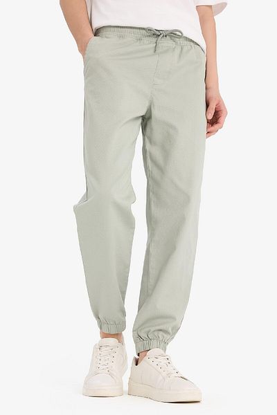DeFacto 100% bavlna Jogger Slim Fit Slim Fit Gabardénové nohavice so šnurovaním v páse D8607ax25sp