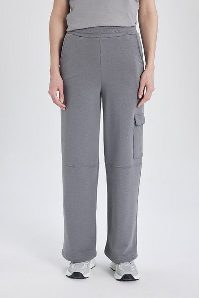DeFacto Wide Leg and Elastic Waist Cargo Pocket Sweatpants - C0120Ax24Sp