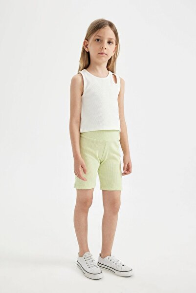 DeFacto Girl's Biker Ribbed Camisole Tights B6405A824HS