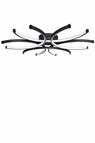 Fer Avize Sümbül Modern Tasarım Siyah Renk Beyaz Ledli Cafe - Mutfak - Salon Led Avize