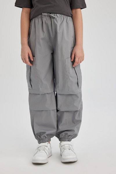 DeFacto Girl's Parachute Cargo Cotton Trousers B5042a824sm