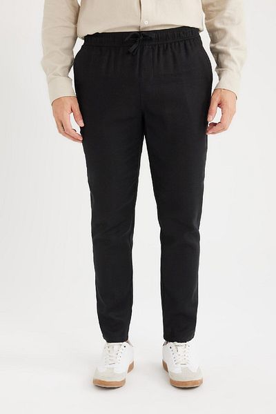 DeFacto Summer Jogger Linen Straight Leg Trousers D7542Ax25Sp