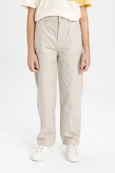 DeFacto Jungen Hose aus Gabardine mit lockerer Passform und normalem Bein B7144a824sp
