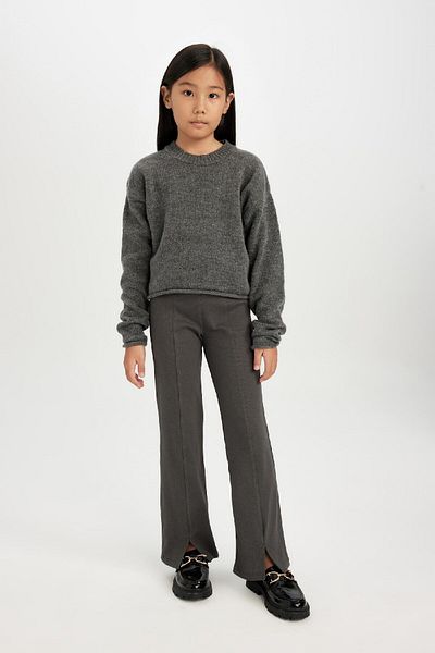 DeFacto Gerippte Strumpfhose mit ausgestelltem Bein für Mädchen – geteilt, Standardgröße 3171865