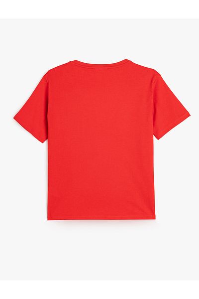 Koton Tricou din bumbac cu mânecă scurtă cu decolteu în V