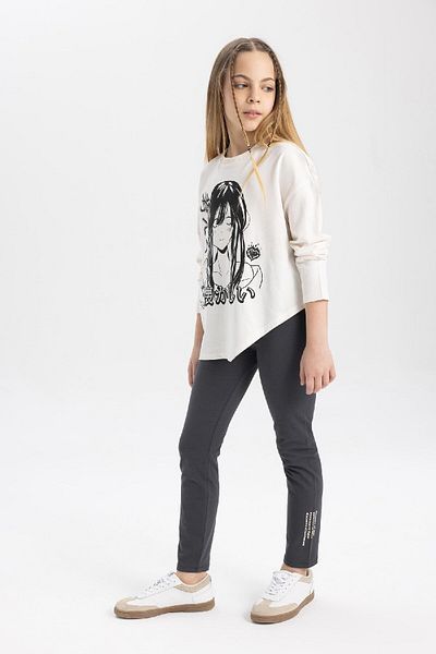 DeFacto Bedruckte lange Leggings für Mädchen C4713a824sm