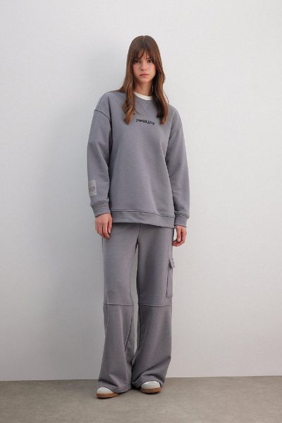 DeFacto Wide Leg and Elastic Waist Cargo Pocket Sweatpants - C0120Ax24Sp