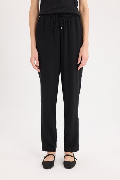 DeFacto Harem Belmando Fabric Trousers with Pockets Regular Waist Basic Straight Leg L3164Az25Sm