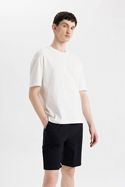 DeFacto Slim Fit Slim Fit Basic Straight Bermuda Shorts with Pockets 24Y 801005870