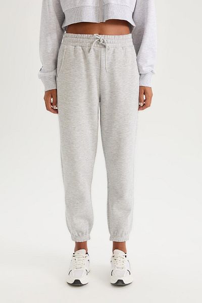 DeFacto Χοντρό Jogger Sweatpants - Ελαστική μέση, ίσιο ψηλό ύψος 25k801t01139