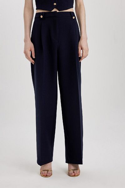 DeFacto Wide Leg Wide Long Leg Trousers High Waist Pocket B9807Ax24Sp