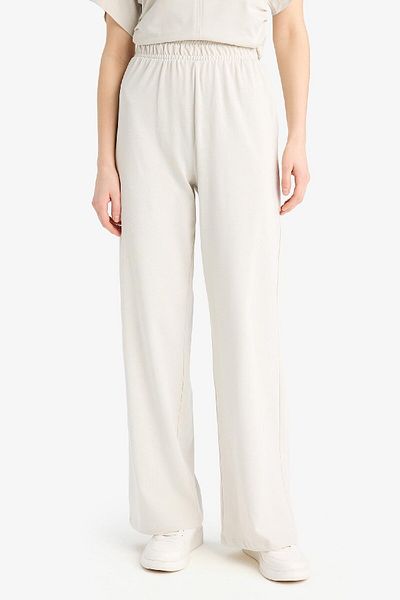 DeFacto Wide Leg Basic Plain Wide Leg Premium Trousers E5782Ax25Sp