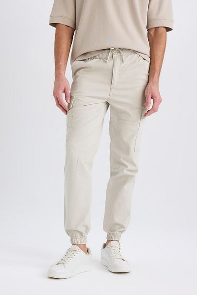 DeFacto Παντελόνι Gabardine Jogger - με τσέπη Cargo και ελαστική μέση C9163AX25SP