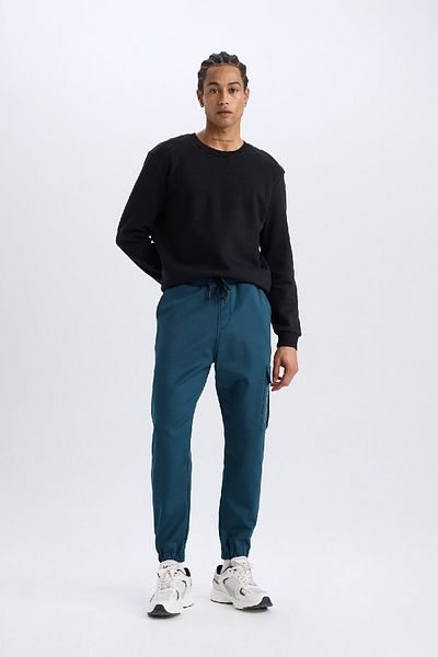 DeFacto DeFactoFit - Sports Jogger Sweatpants με τρεις τσέπες και κορδόνια στη μέση με ελαστικό πόδι D3741AX24WN