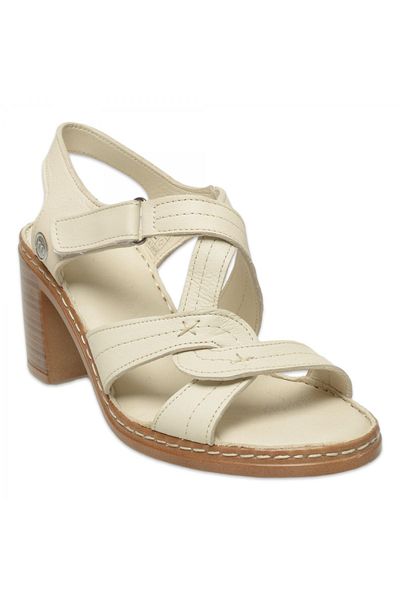 Mammamia D25Ys-2505 Daily Heeled Cream Women's Sandals