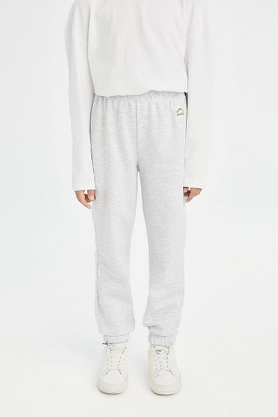 DeFacto Κοριτσίστικη μέση ελαστική στάμπα Jogger Sweatpants D2757A824WN