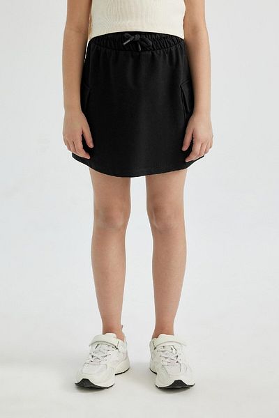 DeFacto Girl's Cargo Pocket Lace-Up Waist Skirt B4471A824Sm