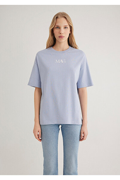 Mavi Koszulka z nadrukiem z logo Oversize / Szeroki krój 1611593-85385