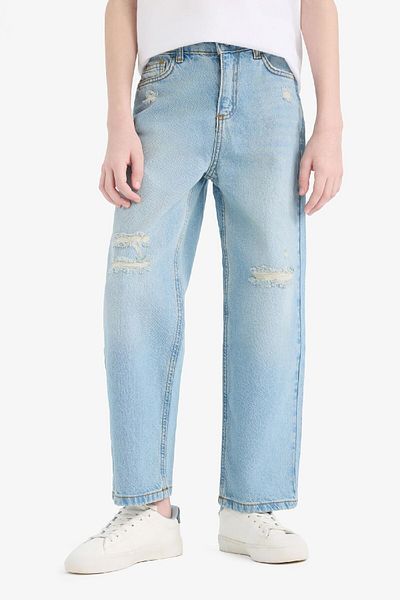 DeFacto Pantaloni de jeans cu picioare late pentru băiat D6844A825SM