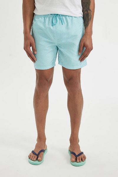 DeFacto Gestreifte, mit Mesh gefütterte, kurze Badeshorts U0024AZ24HS