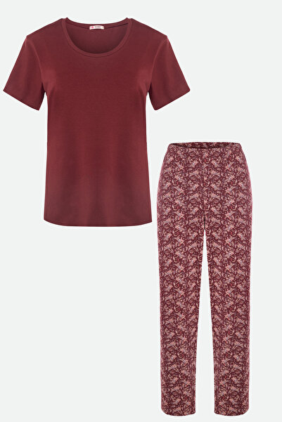 koza iç giyim Γυναικείο σετ πιτζάμες με κυρτό σχέδιο από βαμβακερό κάτω μέρος