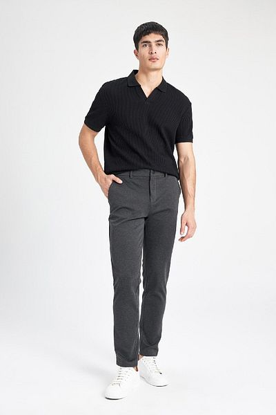 DeFacto Jogger Straight Leg All-Way Stretching Summer Fabric Trousers T6317Az24Sp