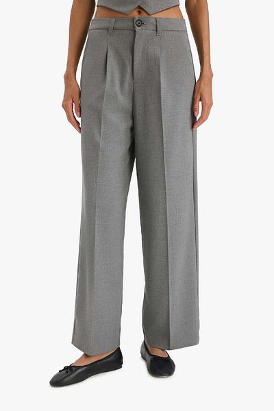 DeFacto Wide Leg Pencil Classic Palazzo Trousers Wide Loose Leg Basic Long Length High Waist with Pockets C2020Ax25Sp