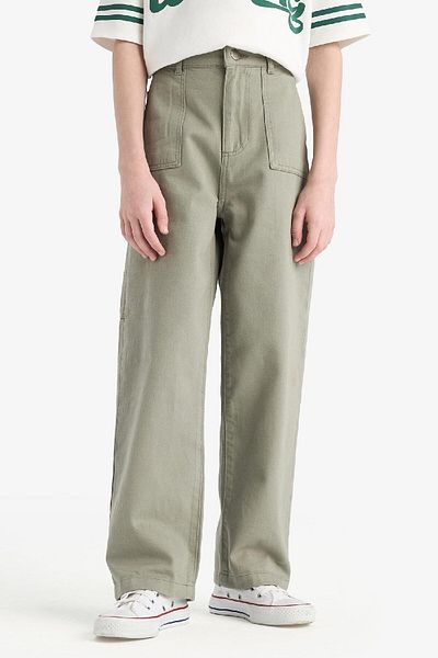 DeFacto Boy's Wide Leg Standard Leg Gabardine Trousers D7796A825Sp