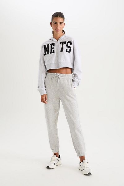 DeFacto Χοντρό Jogger Sweatpants - Ελαστική μέση, ίσιο ψηλό ύψος 25k801t01139